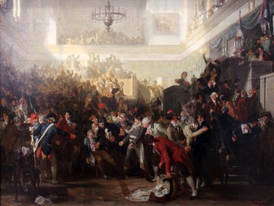 The Fall of Robespierre in the National Convention on July 27, 1794 by Max Adamo